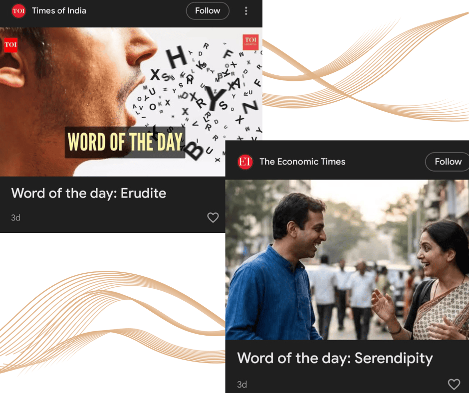 Word of the Day in Google Feed
