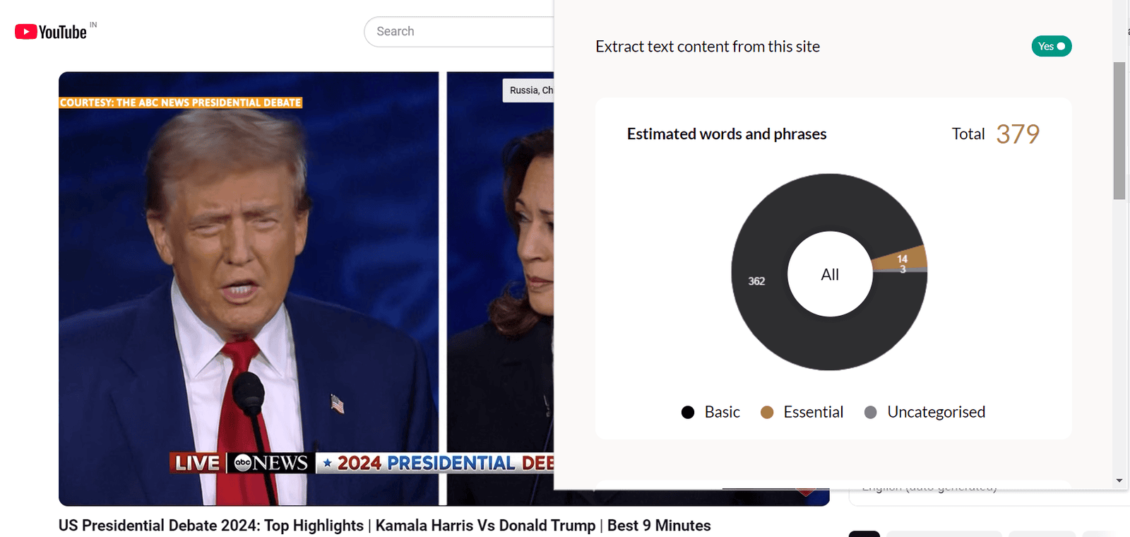 How Glibzter Immersive works on YouTube videos for English Vocabulary building