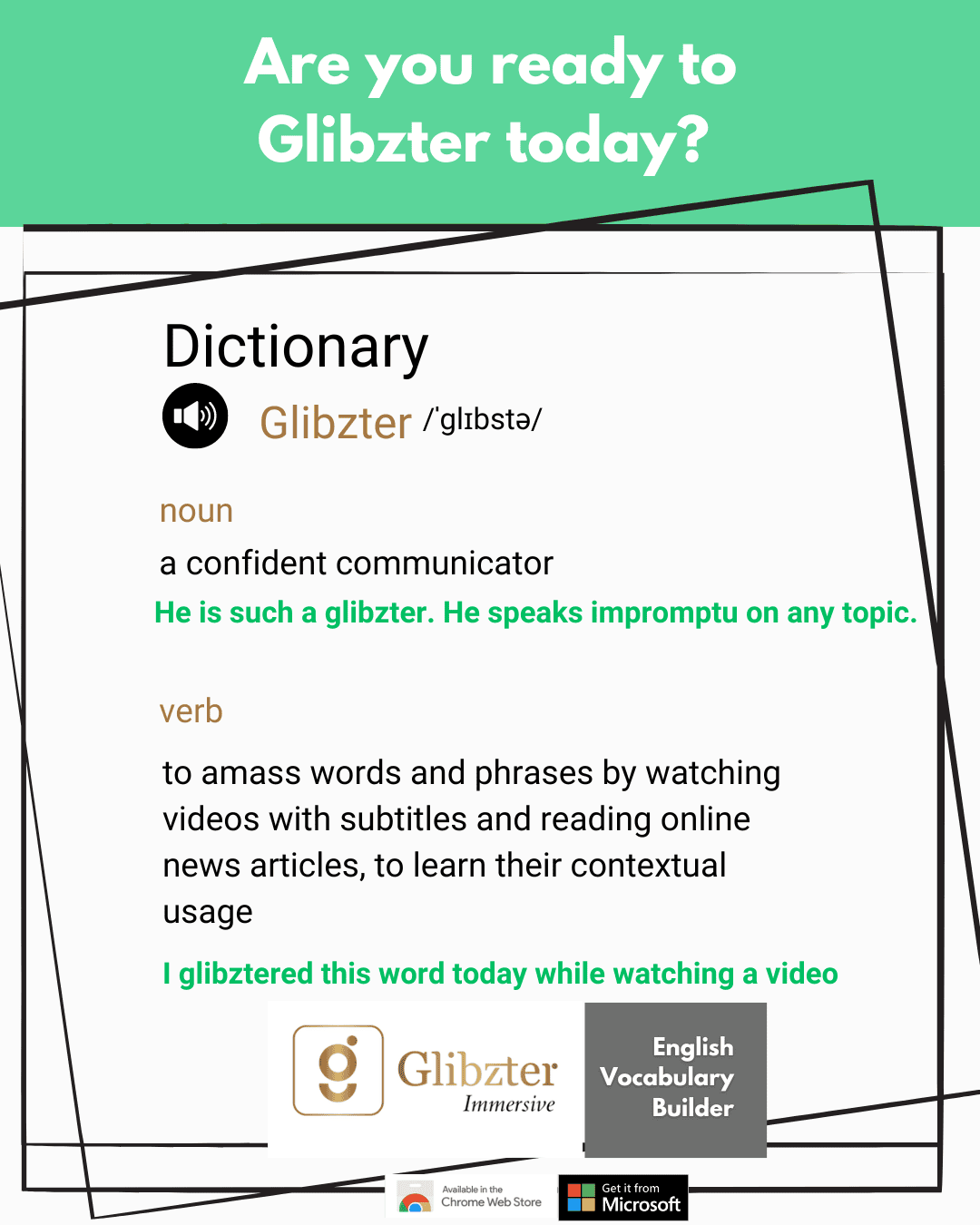 What is the meaning of Glibzter?
